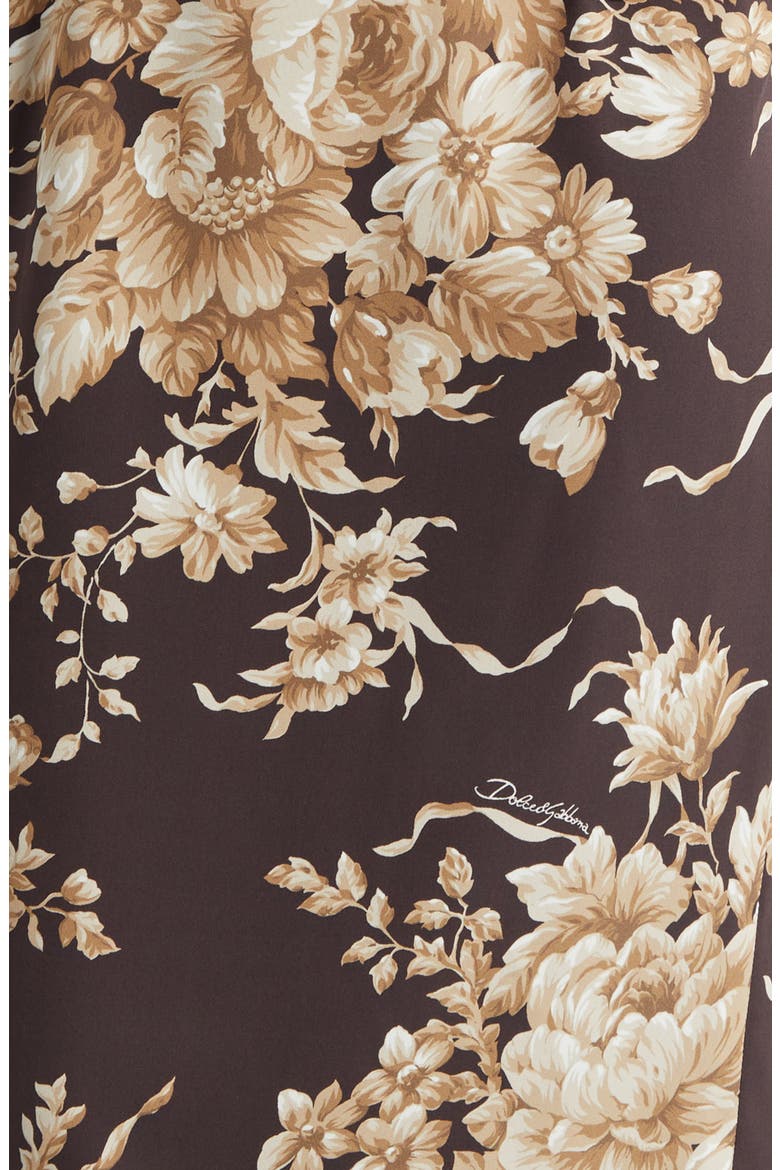 Rose Print Silk Stretch Charmeuse Sheath Dress, Alternate, color, HM4OX ROSE CRETONNE F.MORO