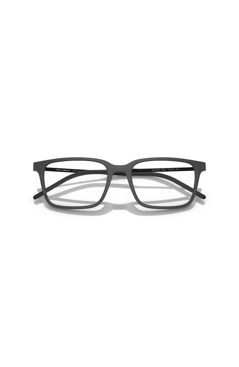 Dolce&Gabbana 55mm Rectangle optical glasses, Alternate, color, Black
