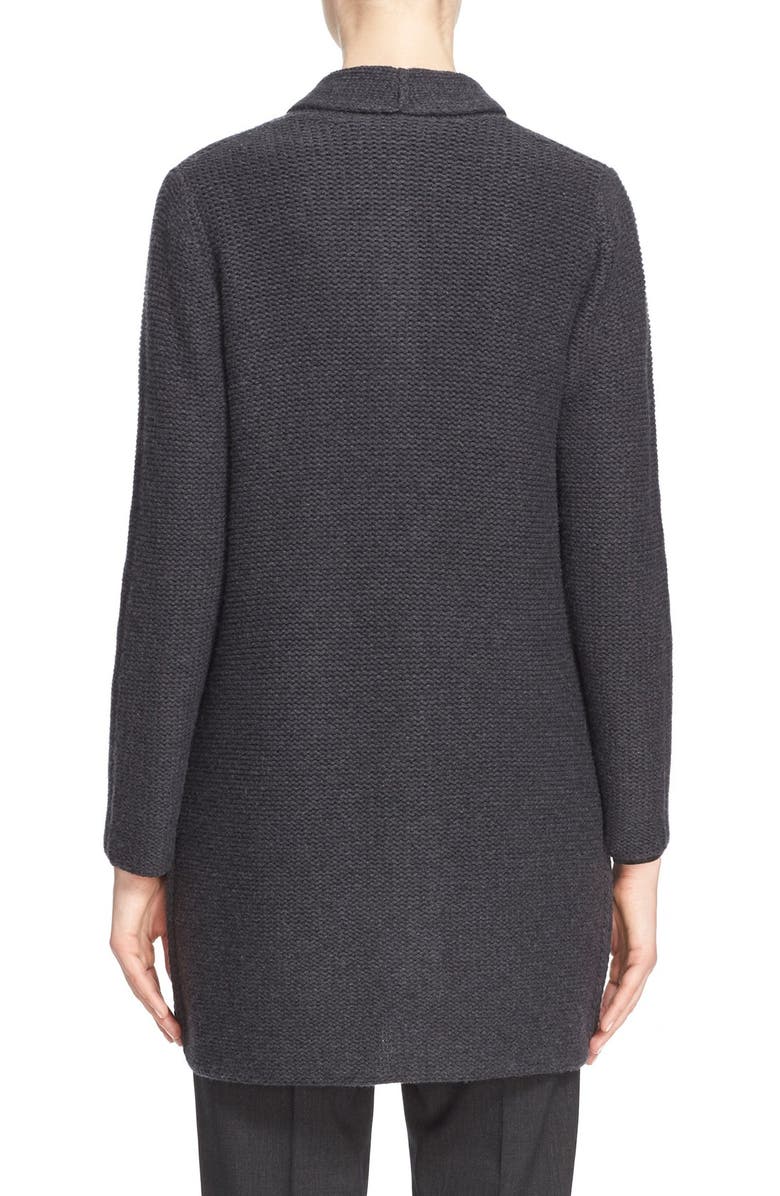 Fabiana Filippi Wool Blend Shawl Cardigan with Genuine Shearling Patch Pockets, Alternate, color,