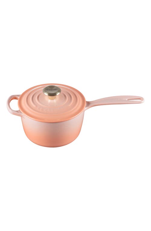 Le Creuset Signature 1.75-quart Enameled Cast Iron Saucepan In Peche