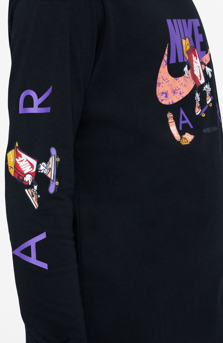 Nike Kids' Sportswear Air Long Sleeve Cotton Graphic T-Shirt, Alternate, color,