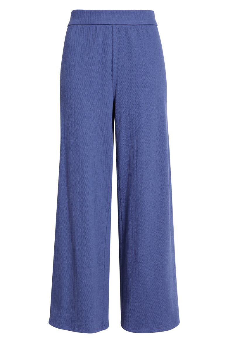 Jersey Ankle Wide Leg Pants, Alternate, color, BLUET