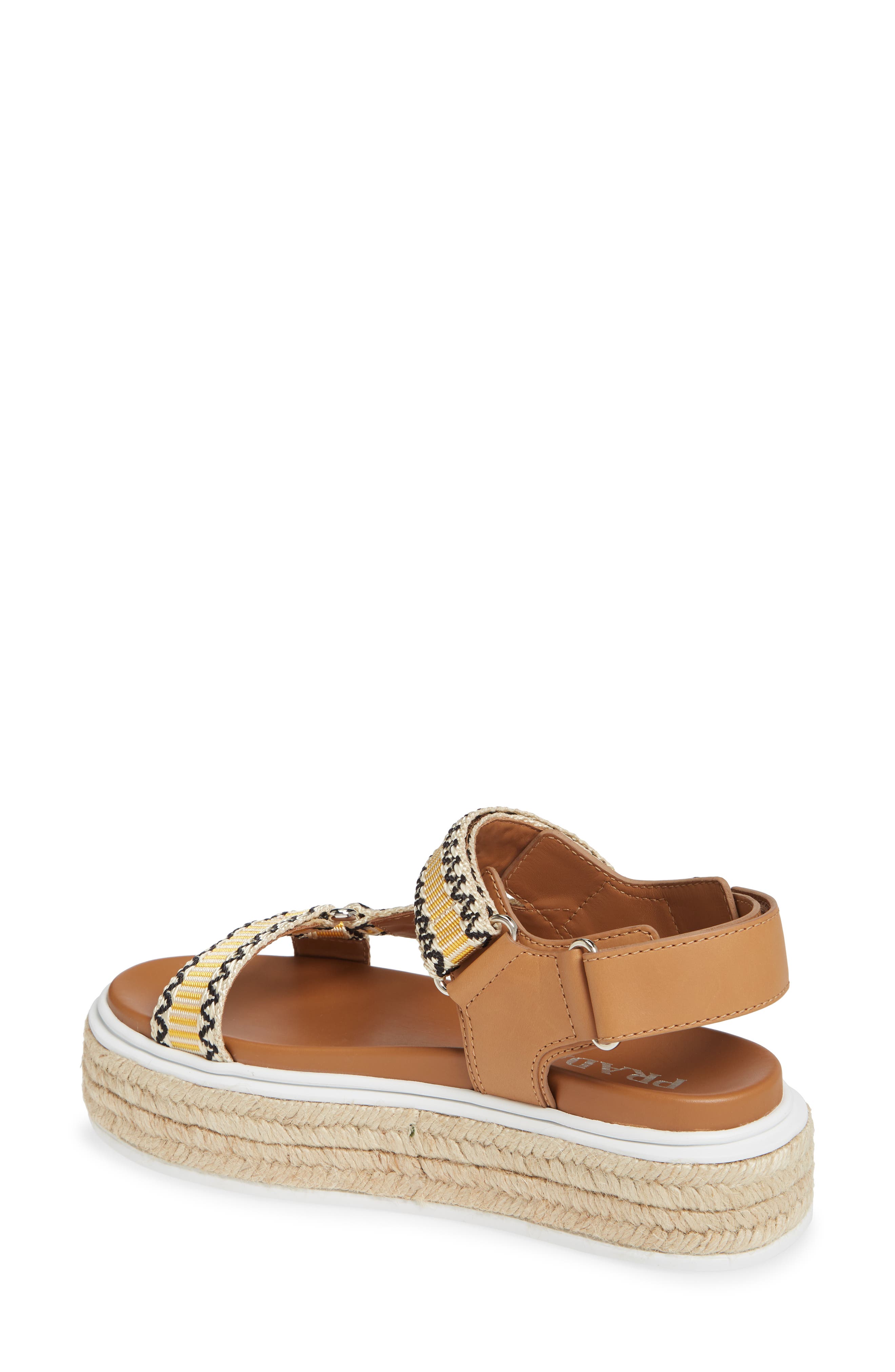 Platform Espadrille Sandal, Alternate, color, NATURAL/ ORANGE