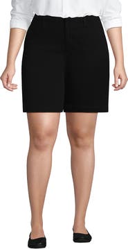 Lands' End Plus Size Elastic Back Classic 7" Chino Shorts
