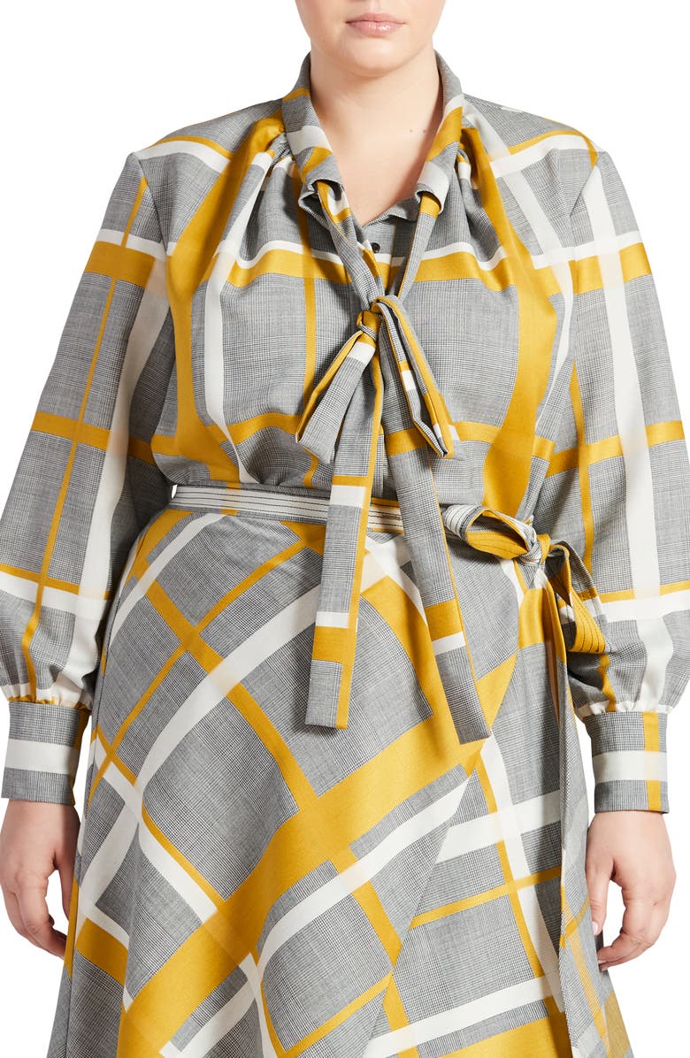 Pari Passu Tunnel Bow Wool Blend Blouse, Main, color,