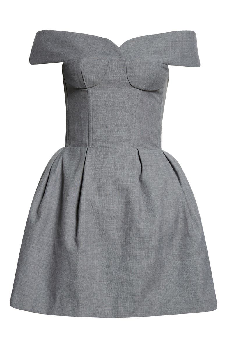 Waist Cinched Off the Shoulder Minidress