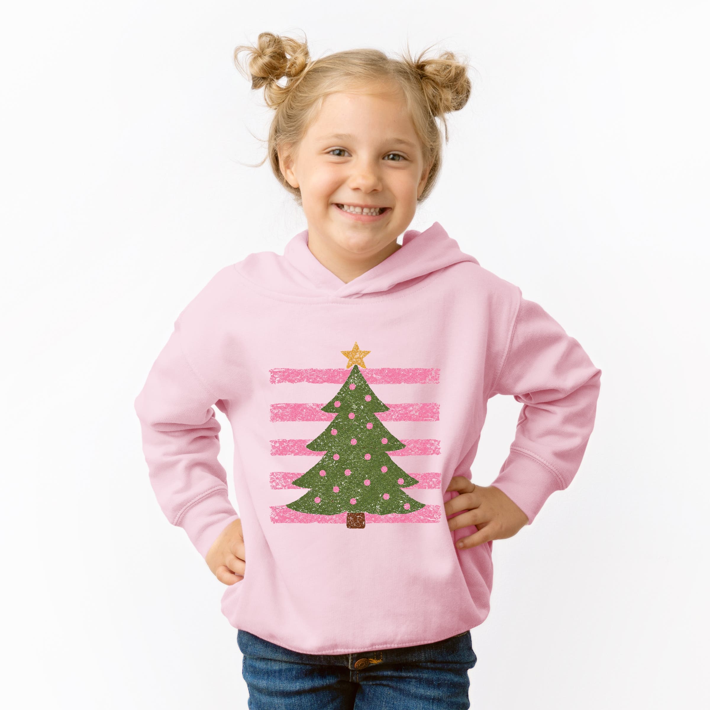 The Juniper Shop Christmas Tree Stripes Hoodie (Toddler) | Nordstrom