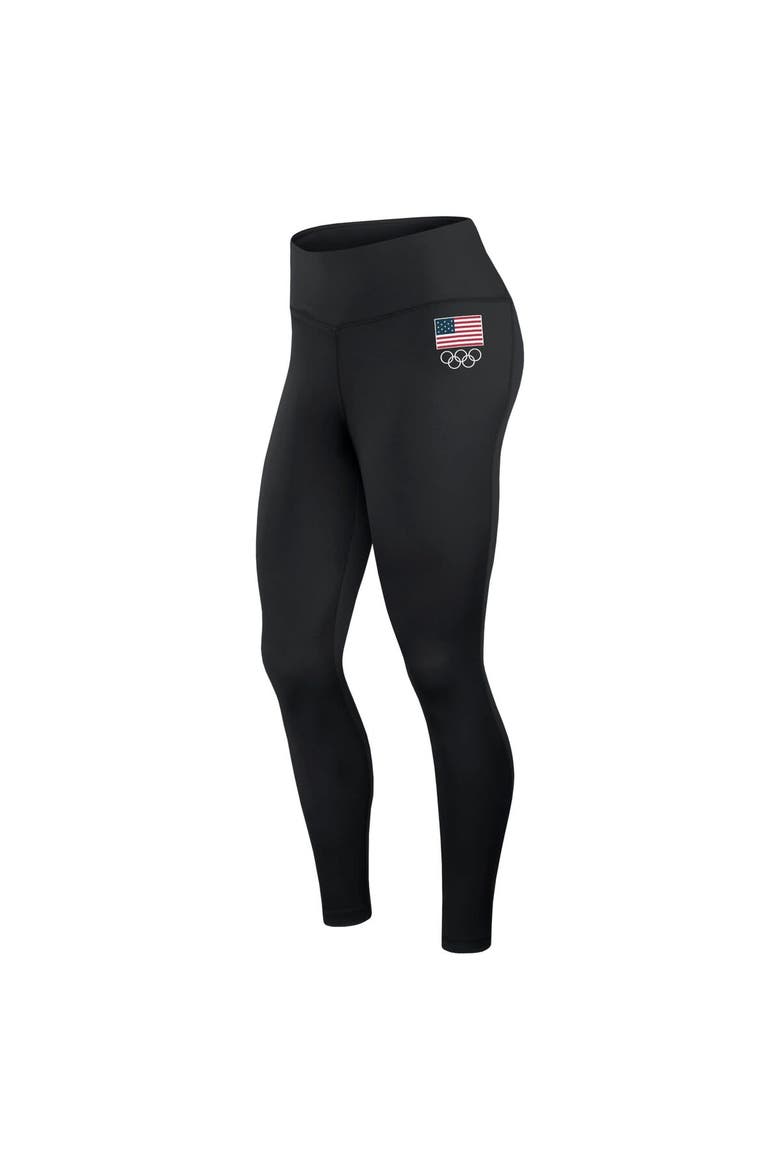 Women's Fanatics Branded Black Team USA Hip Print Leggings, Alternate, color, Black