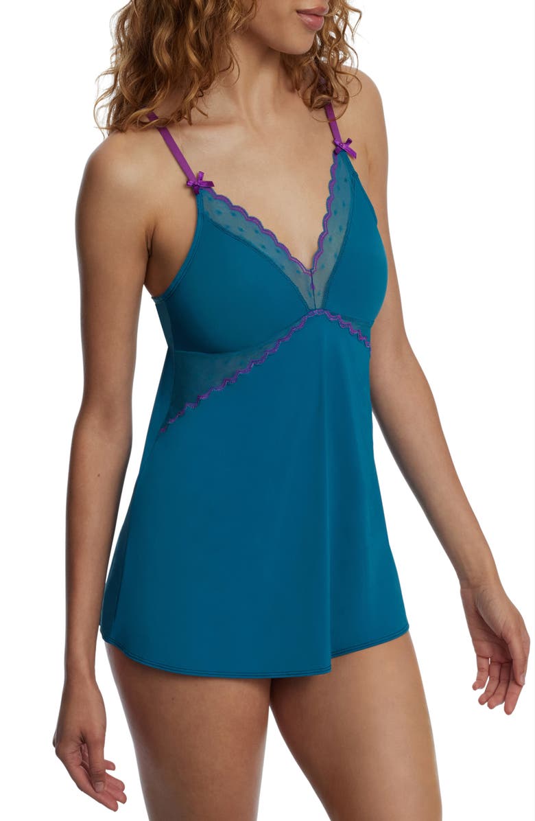 Skarlett Blue Siren Dotted Lace Babydoll, Alternate, color, Celestial/Vivid Purple
