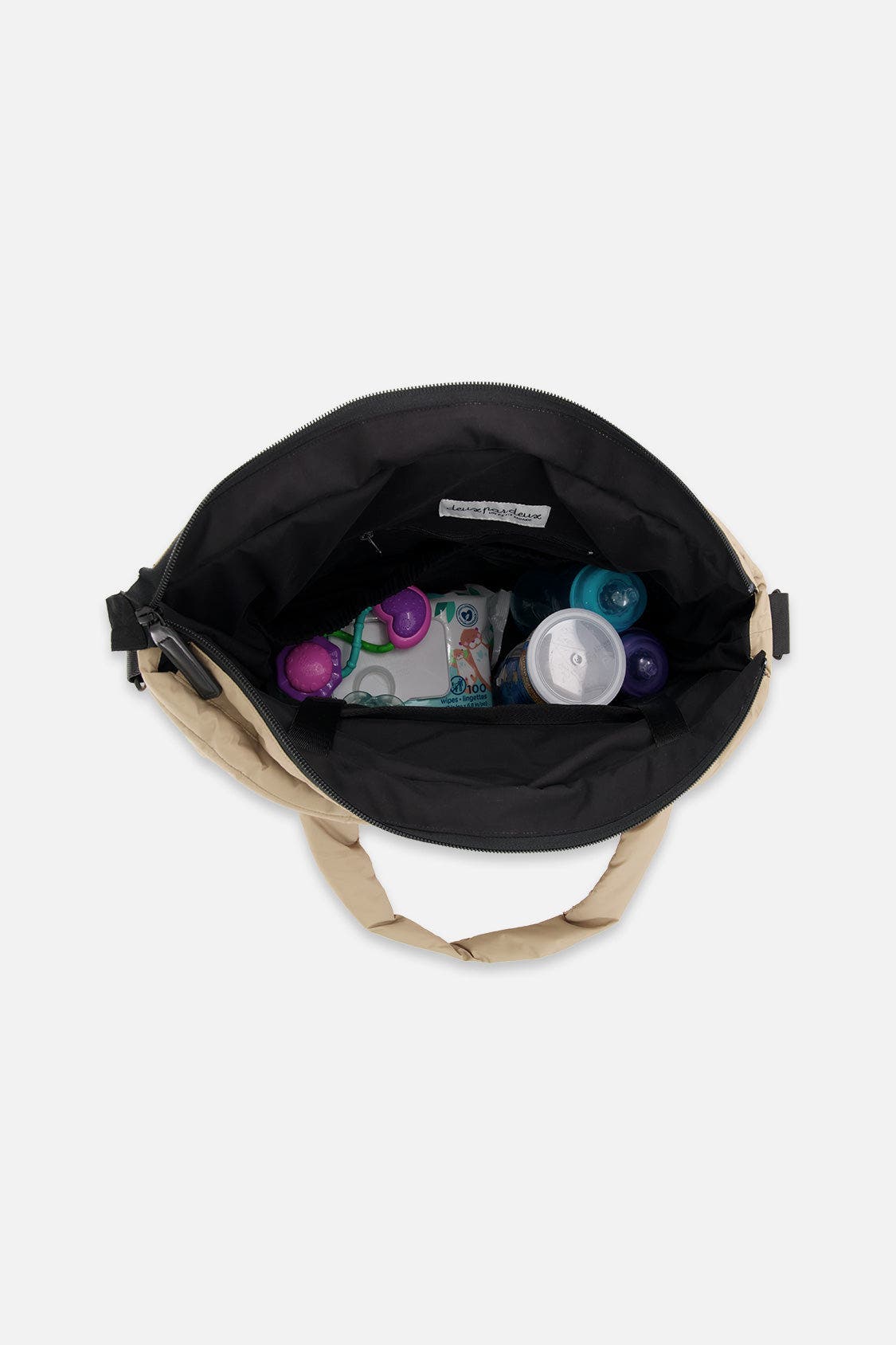 Deux par Deux Diaper Bag with Changing Mat and Stroller Straps, Alternate, color, 