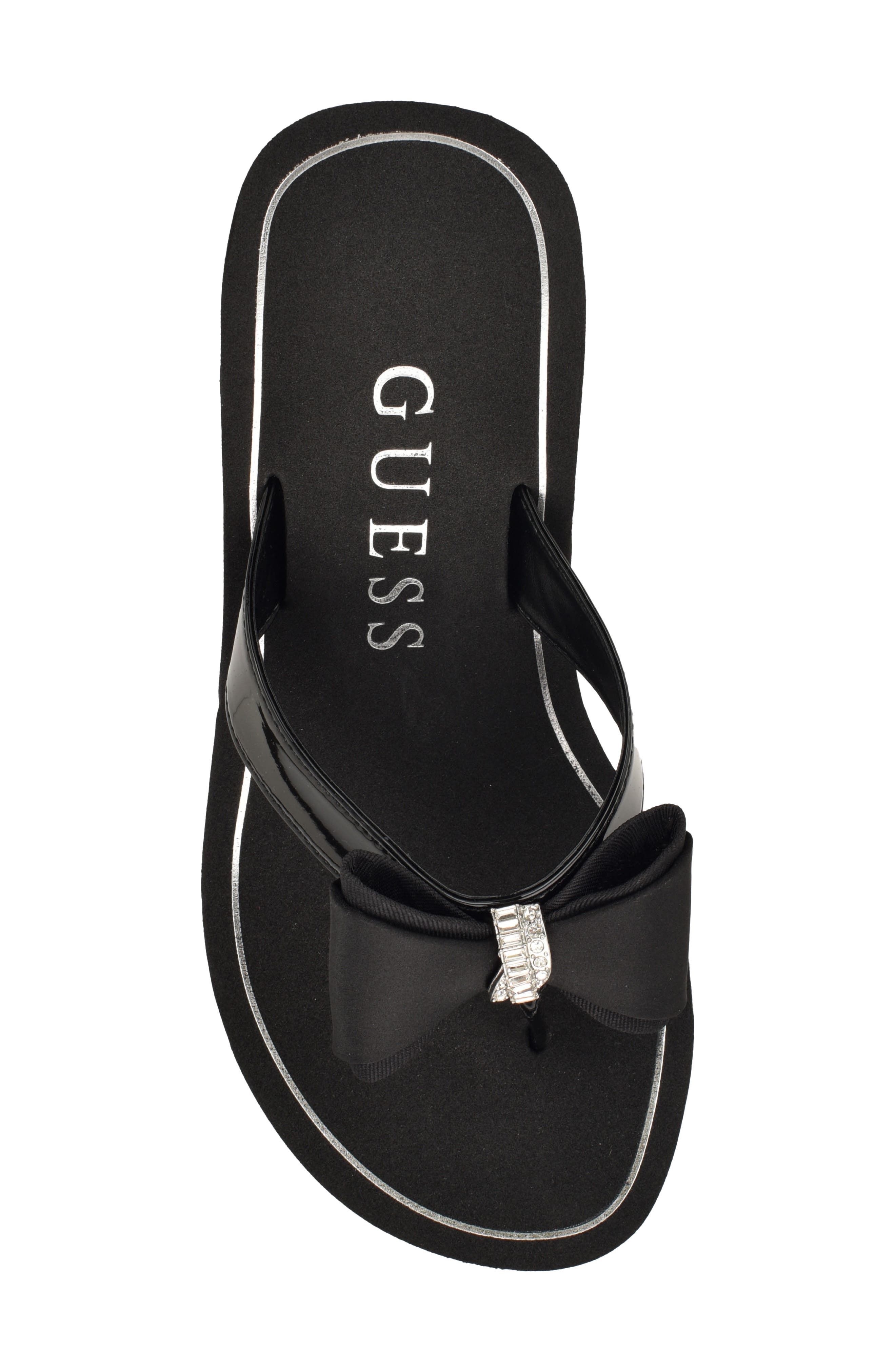 GUESS Stazie Platform Wedge Sandal, Alternate, color, Black