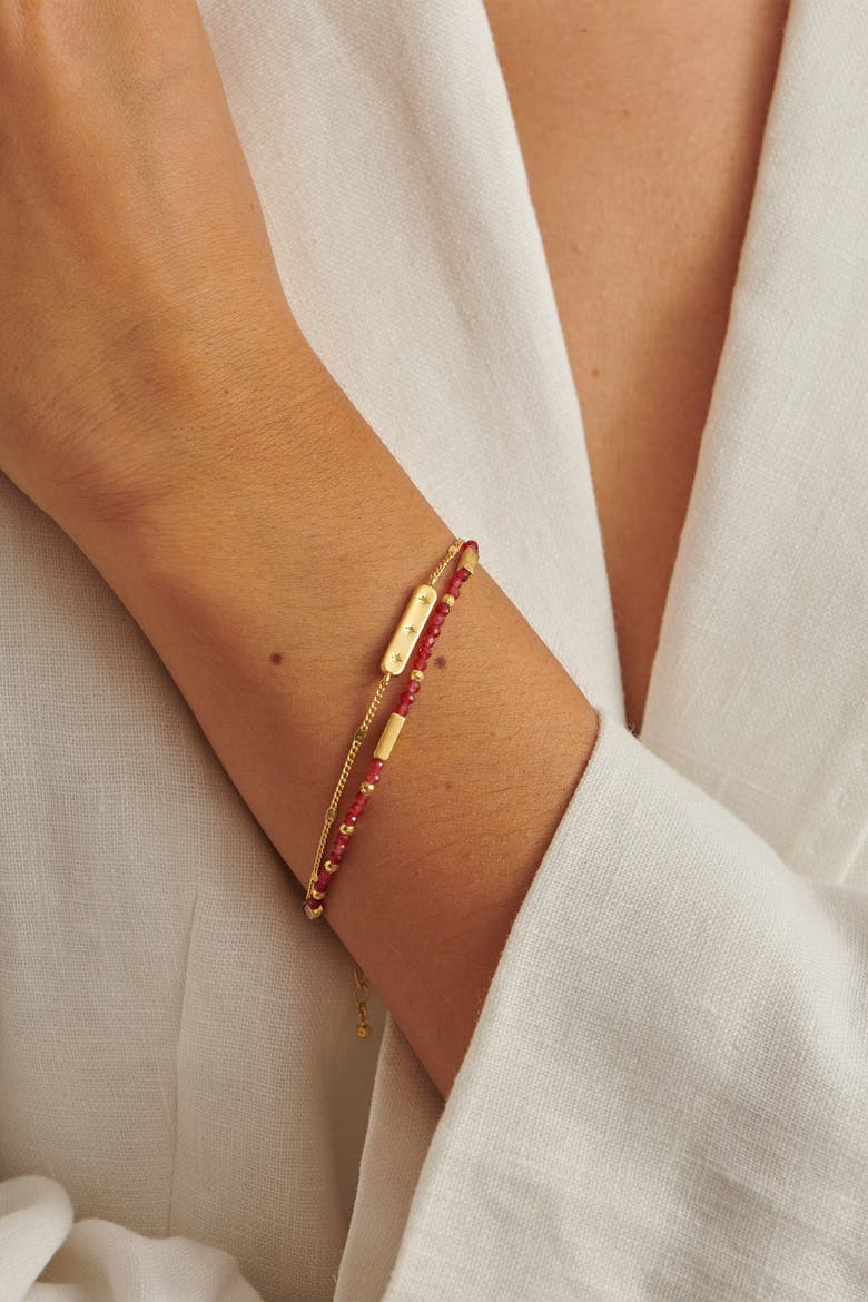 Birthstone Bracelet 'January' in Garnet, Alternate, color, January