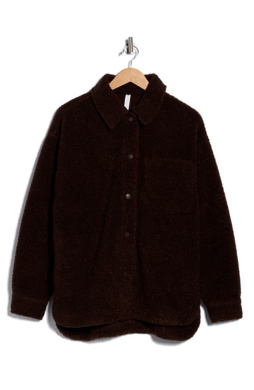 Z By Zella Chalet Bouclé Shirt Jacket In Brown