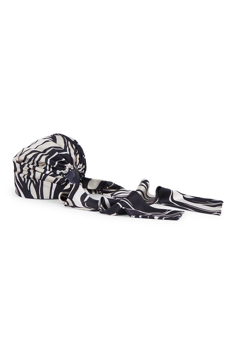 Gigi Satin Head Wrap, Alternate, color, BLACK/ BEIGE