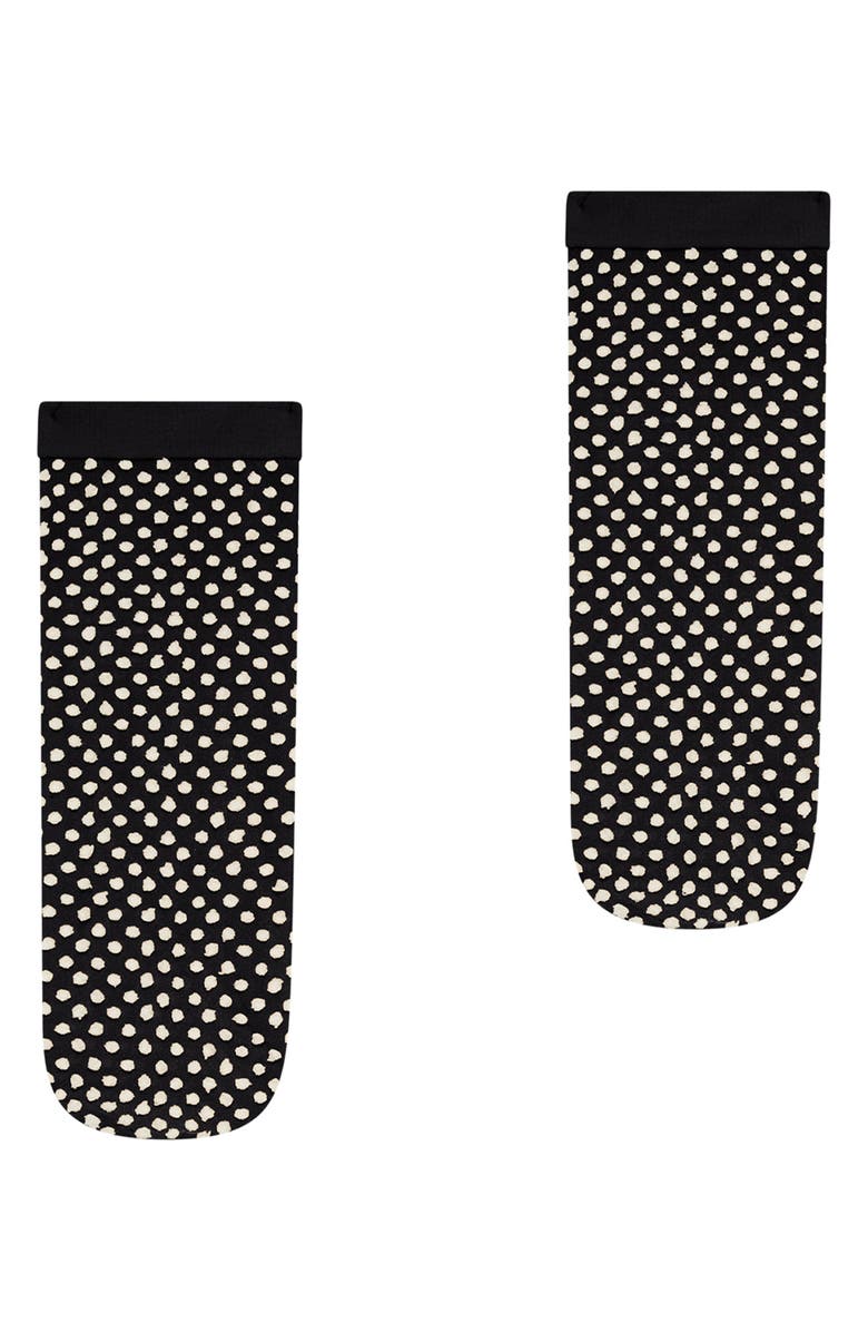 Wolford Satin Touch Dots Ankle Socks, Alternate, color, 
