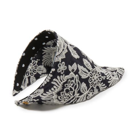 Jackie Embroidered Eyelet Handkerchief Headband
