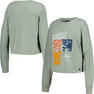THE WILD COLLECTIVE Women's The Wild Collective Gray Houston Astros Cropped Long Sleeve T-Shirt