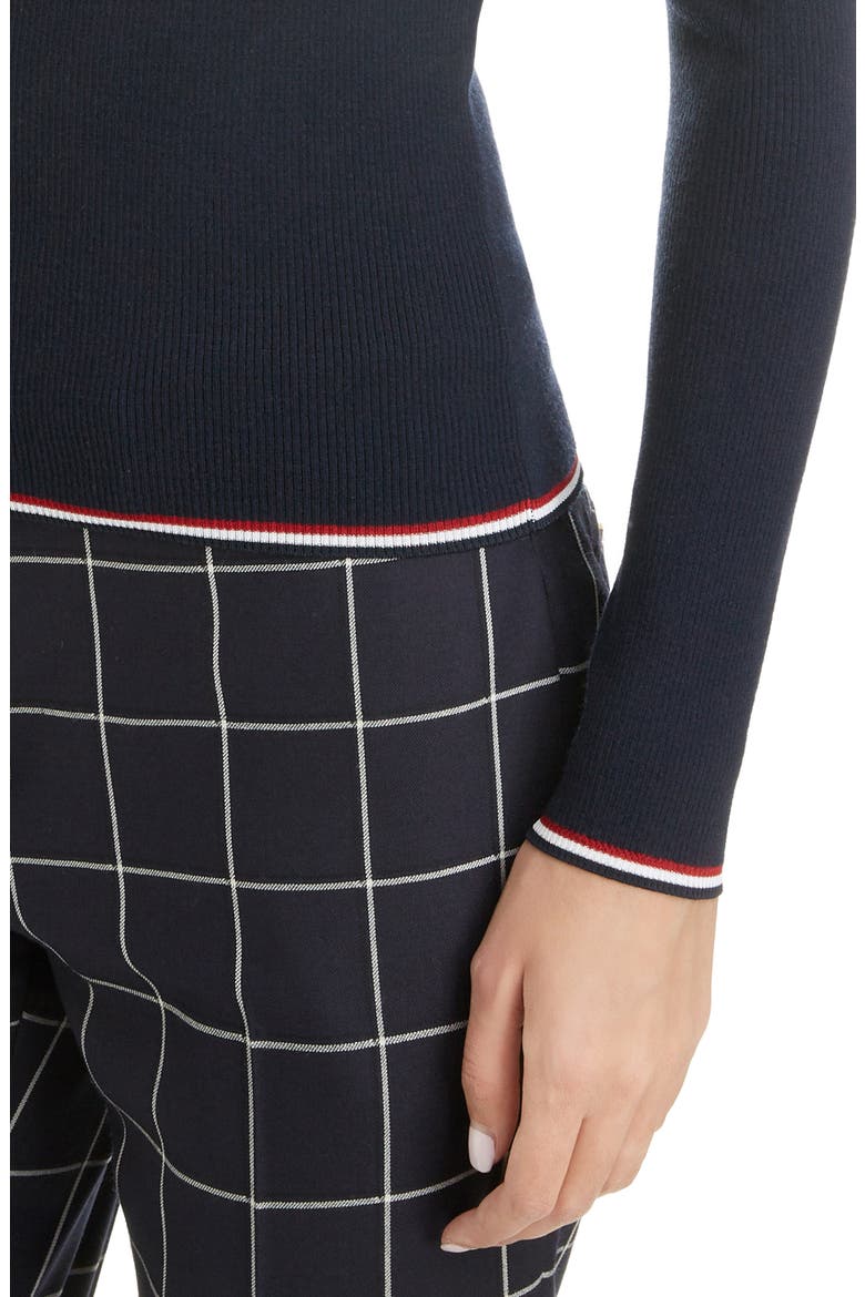 Rib Wool Blend Sweater, Alternate, color, NAVY