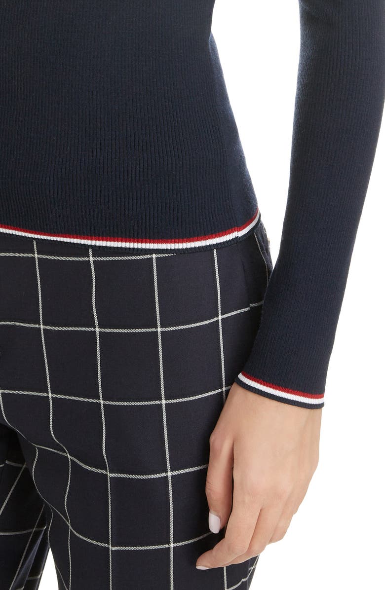 Thom Browne Rib Wool Blend Sweater, Alternate, color,