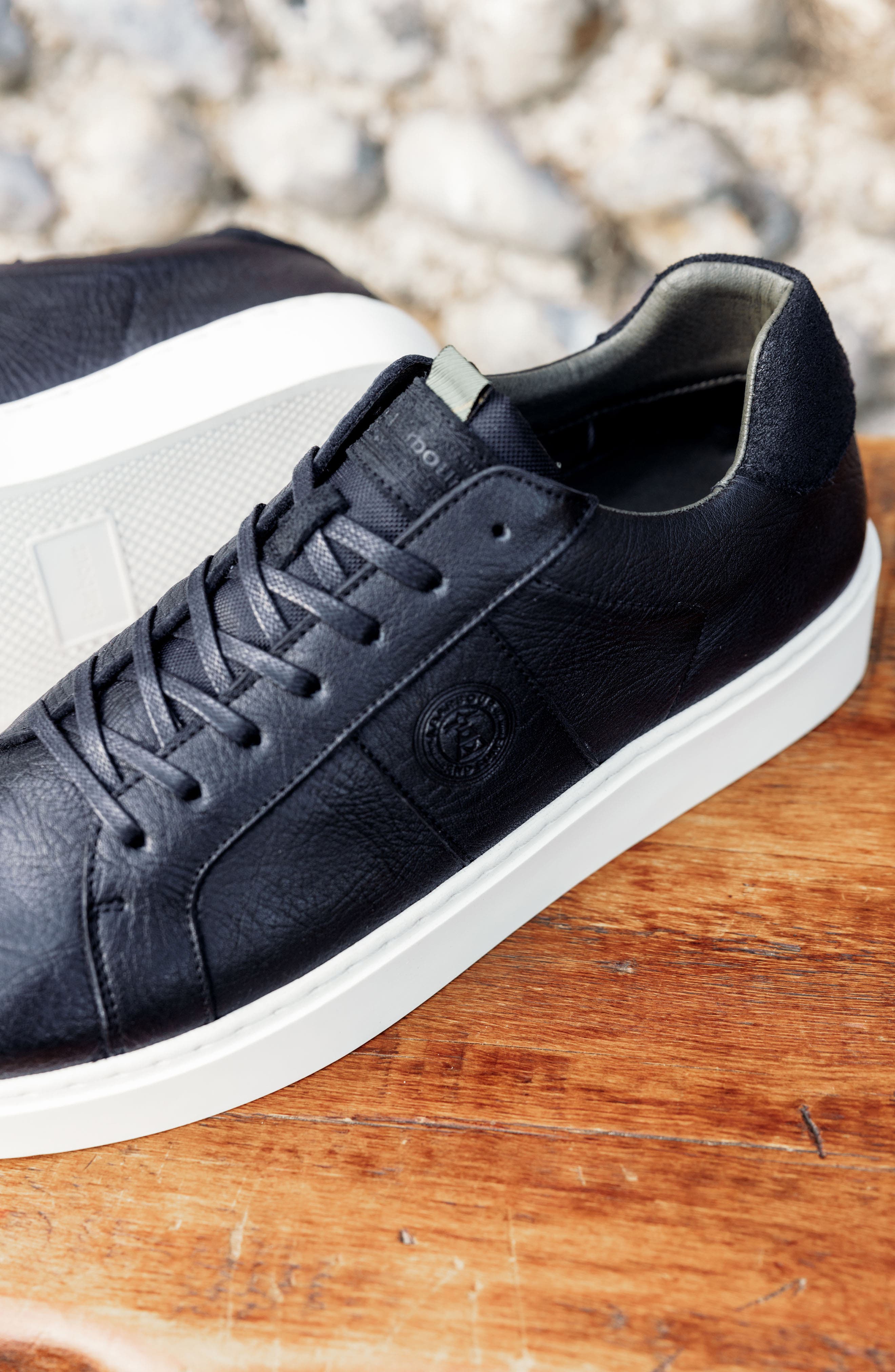 Barbour Ponting Sneaker, Alternate, color, Black