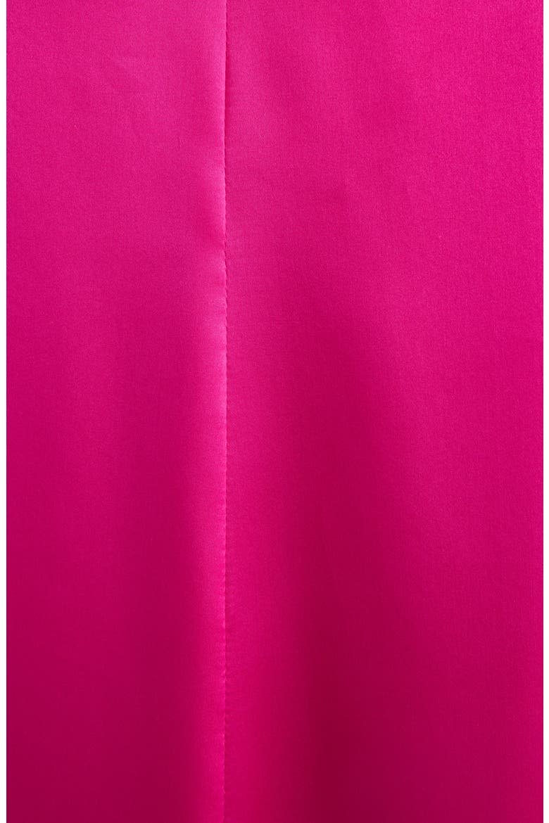 Silk Satin Cape Dress, Alternate, color, FUCHSIA