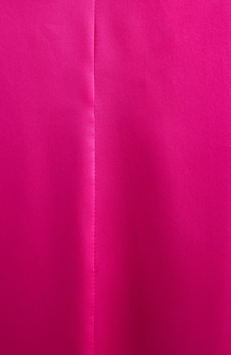 Dries Van Noten Silk Satin Cape Dress, Alternate, color, Fuchsia