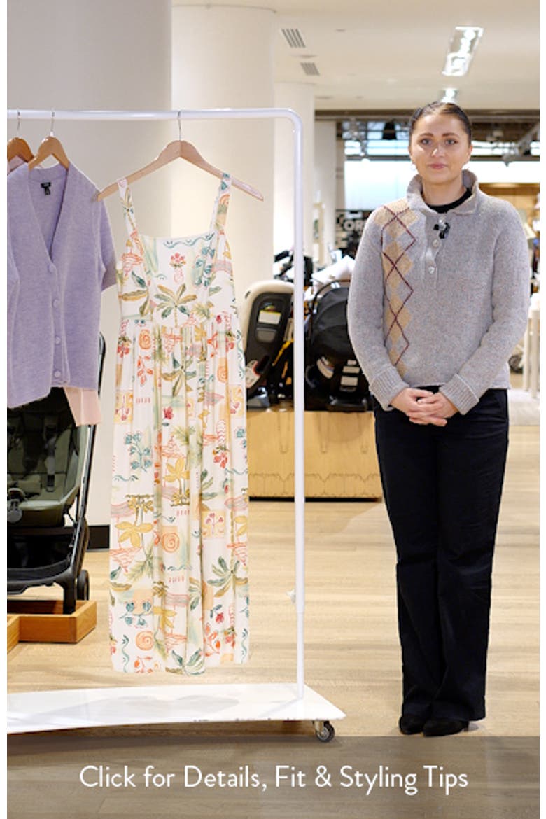 Tropical Print Midi Dress video