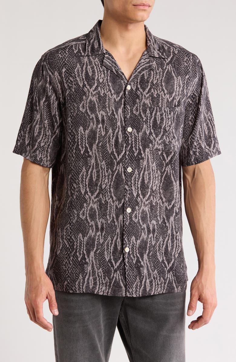 Boomslang Snakeskin Print Camp Shirt