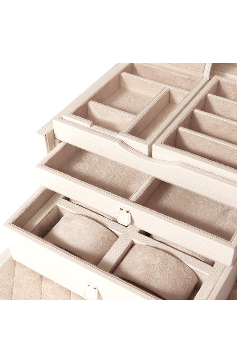 Rapport London TUXEDO LEATHER JEWELLERY BOX, Alternate, color, 