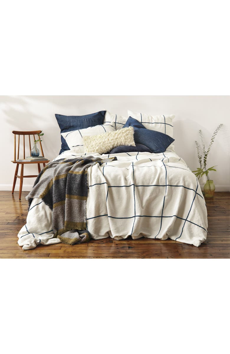 Treasure & Bond Grid Duvet Cover, Alternate, color, 