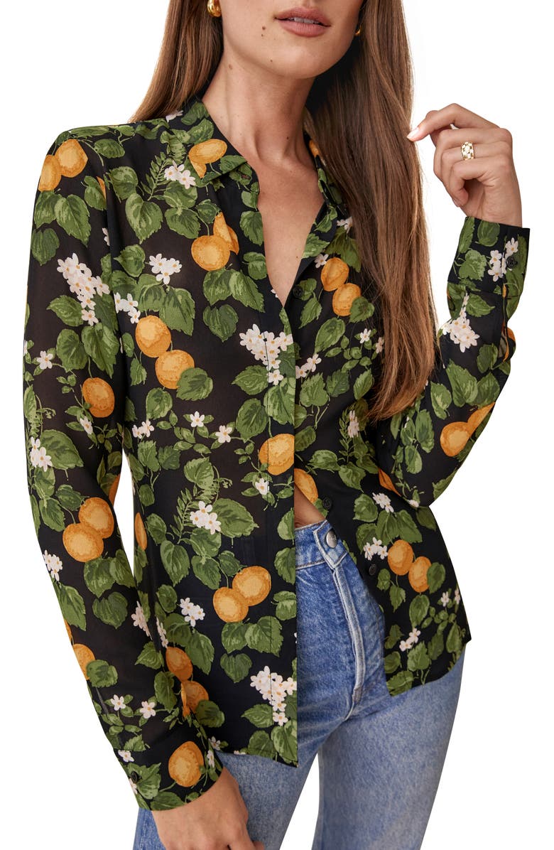 Reformation Violet Blouse, Main, color, 