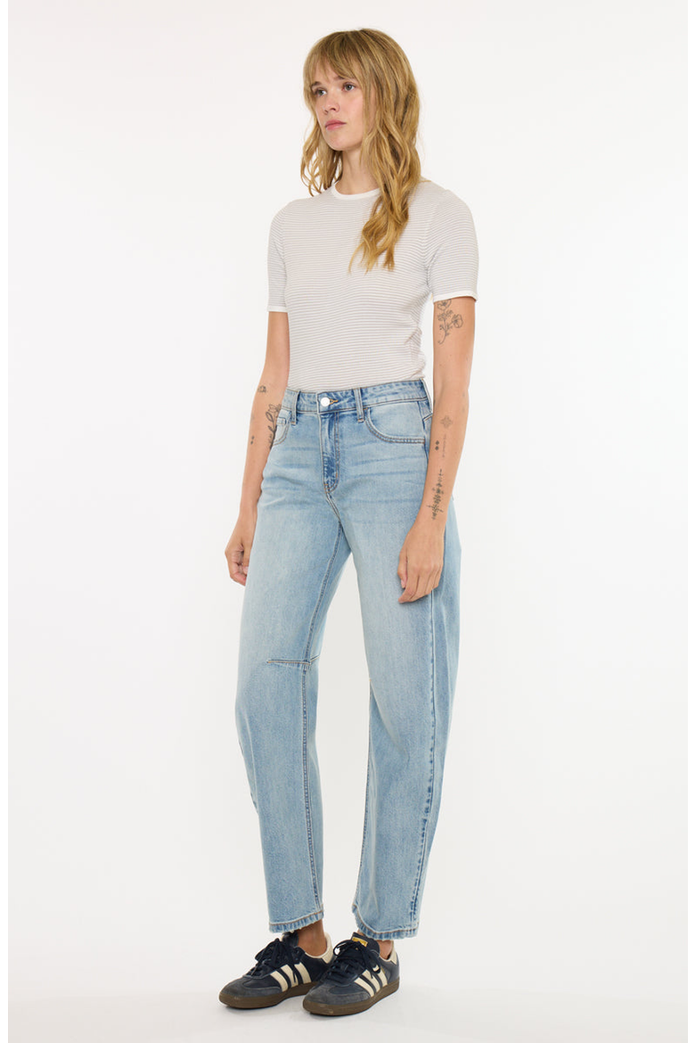 Isla High Rise Horseshoe Jeans, Alternate, color, Light Wash