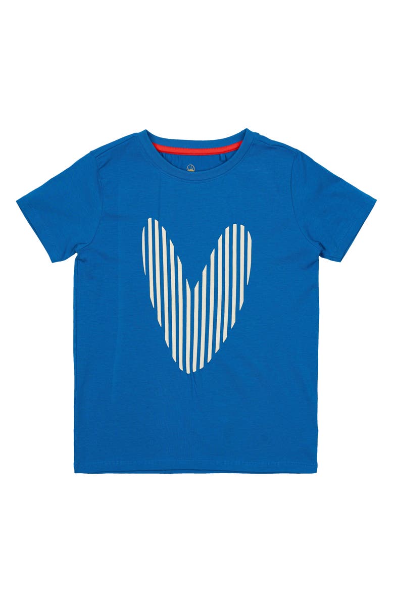 THE NEW Kids' Norrine Stripe Heart Graphic T-Shirt, Main, color, Daphne