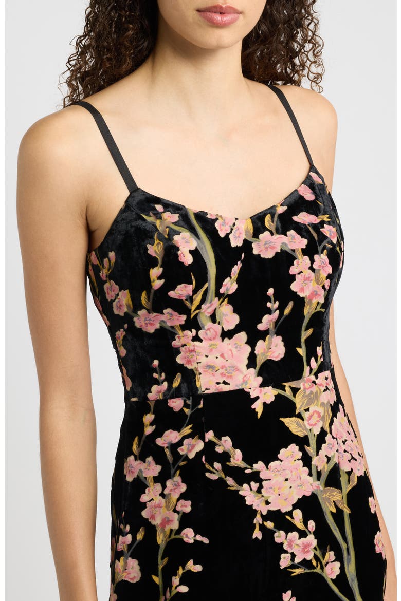 Giovanna Floral Cocktail Dress, Alternate, color, BLACK MULTI