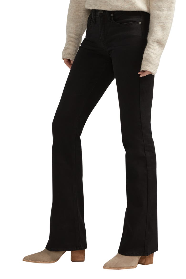 Suki Curvy Slim Bootcut Jeans, Alternate, color, BLACK