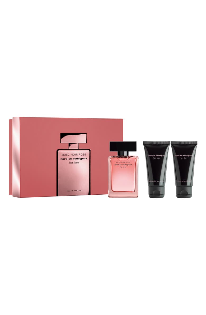 Narciso Rodriguez For Her Musc Noir Rose Eau de Parfum 3-Piece Gift Set (Limited Edition) $136 Value, Main, color, 