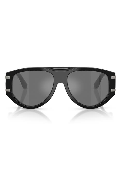 Dolce & Gabbana Dolce&gabbana 56mm Pilot Sunglasses In Black