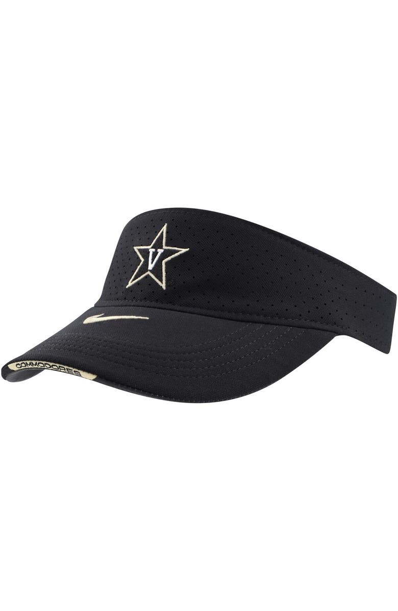 Nike Men's Nike Black Vanderbilt Commodores Sideline Performance Visor, Main, color, 
