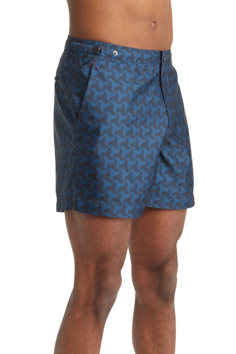 Elvio Print Hybrid Swim Trunks, Alternate, color, NAVY
