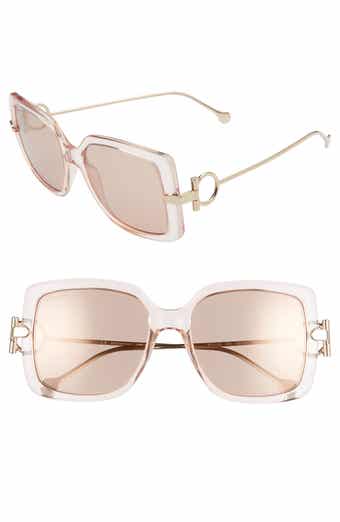FERRAGAMO Salvatore Ferragamo Gancio 55mm Square Sunglasses