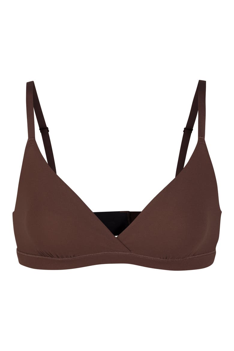 Fits Everybody Crossover Bralette, Alternate, color, COCOA