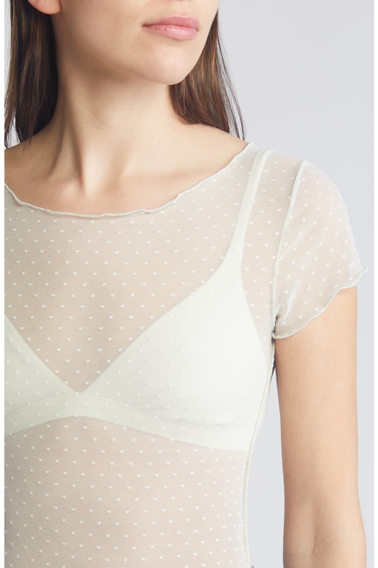 On the Dot Mesh Baby Tee, Alternate, color, LIGHTEST SKY