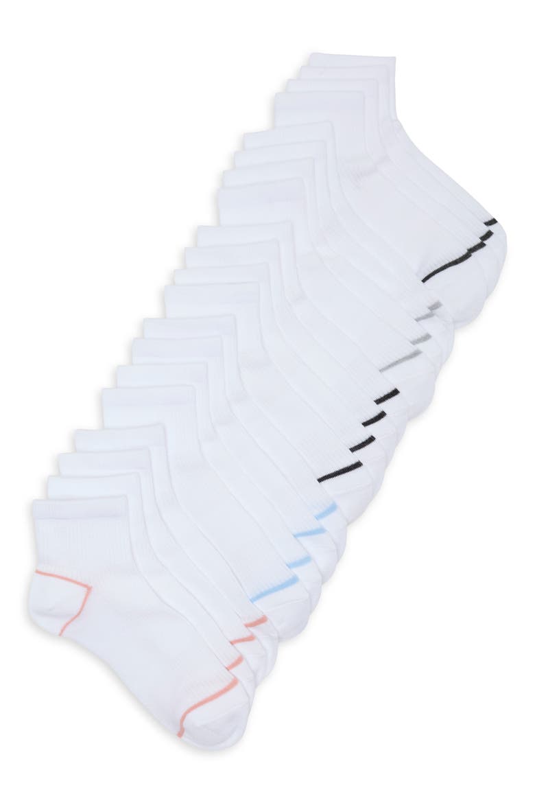 10-Pack Everyday Quarter Socks, Main, color, WHITE