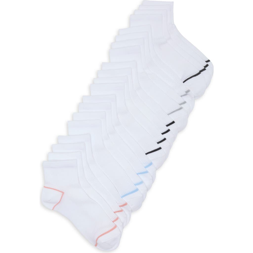 Nordstrom Rack 10-pack Everyday Quarter Socks In White