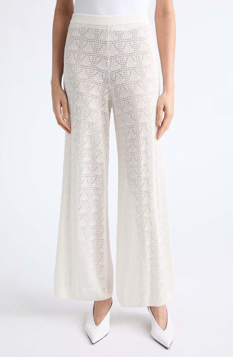 Egeo Pointelle Knit Pull-On Pants