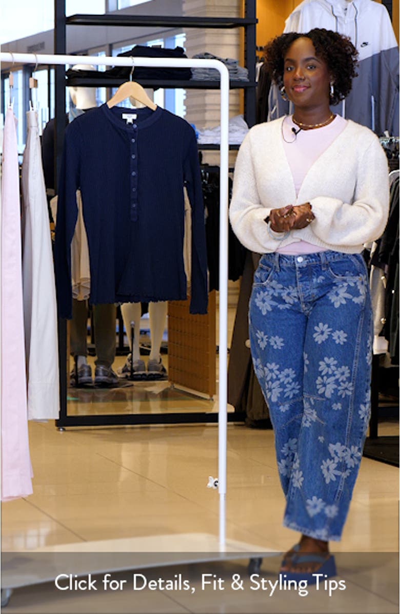 Cotton Seersucker Henley Top, sales video thumbnail