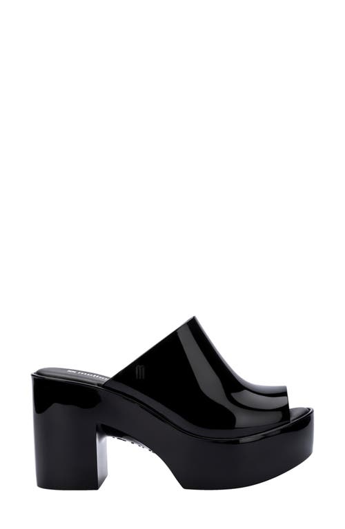 Melissa Mule Ll Womens Peep Toe Slip On Heels In Black