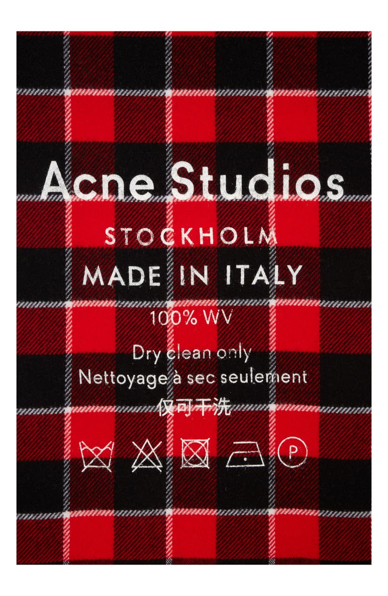 Acne Studios Cassiar Check Scarf, Alternate, color,
