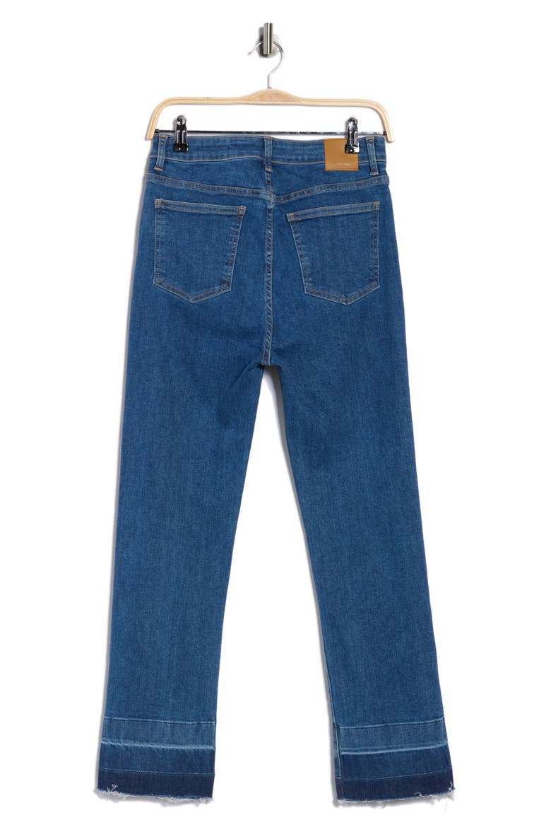 River High Waist Straight Leg Jeans, Alternate, color, MARINE