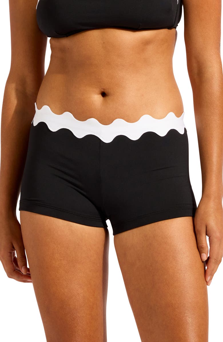 Seafolly Ric Rac Boyleg Swim Shorts, Main, color, 